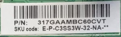 MAIN PARA TV INSIGNIA / NUMERO DE PARTE 317GAAMBC60CVT / TD.T950.67 / NUMERO DE PANEL TPT320WH-AT022.H REV:S1Q / DISPLAY PT320AT02-2 /  MODELO NS-32DF310NA19 - Imagen 4